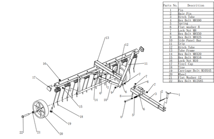 Lindegården rive 110cm havetraktor rive ATV rive - Manual