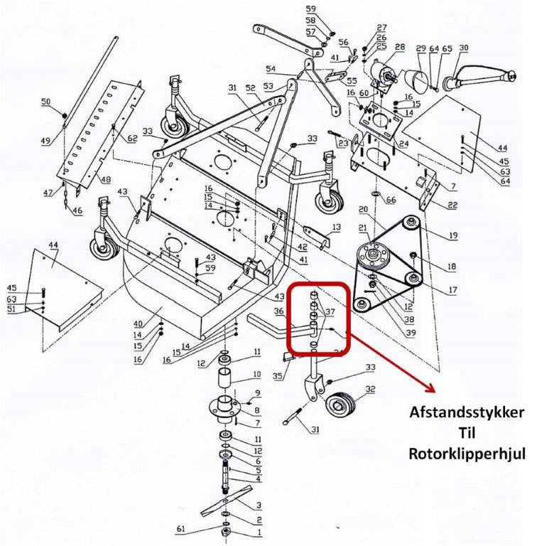 ROTORKLIPPER - AFSTANDSSTYKKER TIL HJUL STANG
